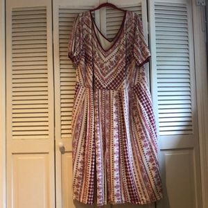 Fit and flare knit dress